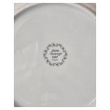 Set of 6 French Porcelain Cheese Plates CNP France Lierre Sauvage Pattern