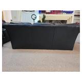 Navy Leather Sofa - B