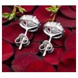 4.00 Ct Certified Diamond Solitaire Stud Earrings