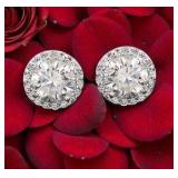 4.00 Ct Certified Diamond Solitaire Studs