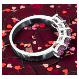 Certified 2.10Ct Pink Diamonds Solitaires Band Ring