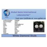 4.00 Ct Certified Diamond Solitaire Studs