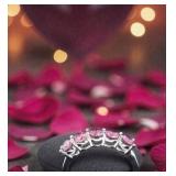 2.10Ct Pink Diamonds Solitaires Band Ring