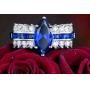 Stunning Marquise Cut Sapphire Cocktail/Engagement Ring in 18K White Gold Plated