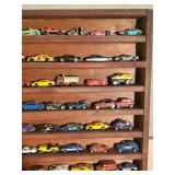 Large Display shelf and over 140+ Hot Wheel, Match Box and More!!
