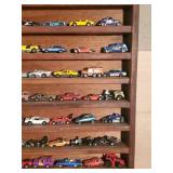 Large Display shelf and over 140+ Hot Wheel, Match Box and More!!
