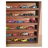 Large Display shelf and over 140+ Hot Wheel, Match Box and More!!