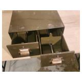 Vintage Metal Card Filing Cabinet
