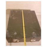 Vintage Metal Card Filing Cabinet