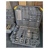 Large collection of Drill Bits and more in Plastic Carry Cases