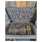 Large collection of Drill Bits and more in Plastic Carry Cases