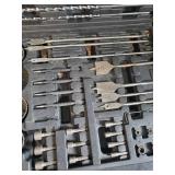 Large collection of Drill Bits and more in Plastic Carry Cases