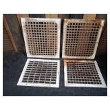 3 Antique Metal Floor Grate Vents from old Farm House