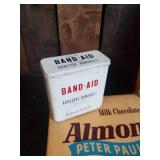 Fun Collection of Vintage Product Containers, Candy Boxes, Beer Can, Band Aid Tins