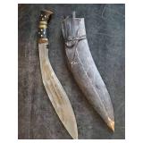 Kurki Gurkha Bolo Machete with Small Knives and Sheath