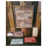 Large group of fun Cabin/Camping Signs