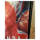 Large vintage 1996 Budweiser Summer Olympic Banner / Basketball
