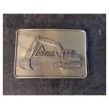 4 vintage Belt Buckles Schmidt Beer, Budweiser, Country Western, And Case Delta