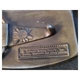 4 vintage Belt Buckles Schmidt Beer, Budweiser, Country Western, And Case Delta