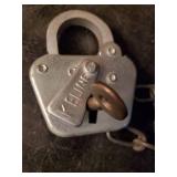 Vintage Keline Railroad Padlock with Brass Key