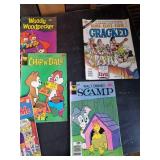 Night Lot of Vintage Comic Books - Mickey Mouse, Dennis the Menace and More