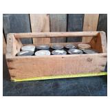 Very cool Folk Art Box filled with little Jars