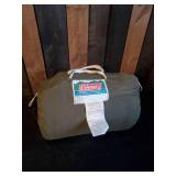 Solid Vintage Coleman Sleeping Bag with Interior Wildlife Scene