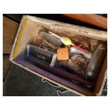 Fantastic Group of Fishing Lures and Spearing Decoys in beautiful Wood Box