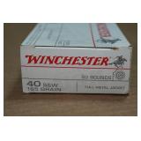 50 Winchester .40 S&W 165 Gr FMJ Ammo