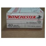 50 Winchester .40 S&W 165 Gr FMJ Ammo