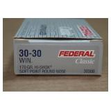 20 Federal Classic .30-30 Win 170 Gr SP RN Ammo