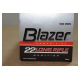 500 CCI Blazer .22 LR 40 Gr LRN Ammo