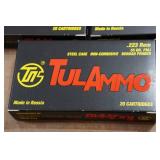 60 TulAmmo .223 Rem 55 Gr FMJ Steel Case Ammo