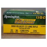 225 Remington 22 Cyclone .22 LR 36 GR Lead HP Ammo