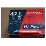 24 Federal Hi-Power .410 Bore 3" 7-1/2 Shot Shotshells