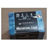 25 Federal Speed Shok 20 Gauge 3" Steel 4 Shot Waterfowl Shotshells