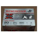 25 Winchester Super-X 20 Gauge 2-3/4" 4 Shot Shotshells