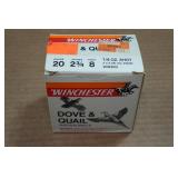 25 Winchester Dove & Quail 20 Gauge 2-3/4" 8 Shot Shotshells