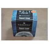25 Federal Top Gun 20 Gauge 2-3/4" 8 Shot Target Load Shotshells