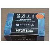 25 Federal Top Gun 20 Gauge 2-3/4" 8 Shot Target Load Shotshells
