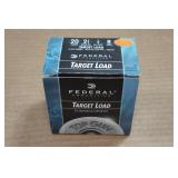 25 Federal Top Gun 20 Gauge 2-3/4" 8 Shot Target Load Shotshells