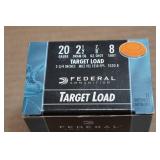 25 Federal Top Gun 20 Gauge 2-3/4" 8 Shot Target Load Shotshells