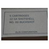 5 Winchester 12 Gauge 2-3/4" 00 Buck Shotshells