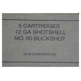5 Winchester 12 Gauge 2-3/4" 00 Buck Shotshells