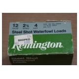 25 Remington 12 Gauge 2-3/4" Steel 4 Shot Waterfowl Shotshells