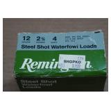 25 Remington 12 Gauge 2-3/4" Steel 4 Shot Waterfowl Shotshells