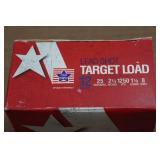 25 Stars and Stripes 12 Gauge Target Load 2-3/4" Lead 8 Shot Shotshells