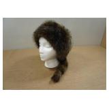 Adjustable Fur Hat with Tail