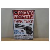Novelty Metal Sign - Private Property