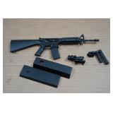 Metal AR Rifle Model with Accessories - 10.5" Long